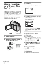 Preview for 52 page of Sony DCR-HC30 - Handycam Camcorder - 680 KP Operation Manual