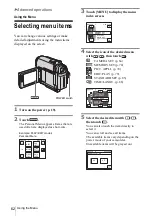 Preview for 62 page of Sony DCR-HC30 - Handycam Camcorder - 680 KP Operation Manual