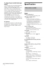 Preview for 134 page of Sony DCR-HC30 - Handycam Camcorder - 680 KP Operation Manual