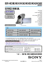 Sony DCR-HC41 Service Manual preview