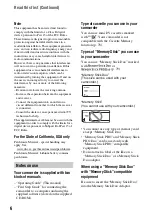 Preview for 6 page of Sony DCR-HC48 - 1MP MiniDV Handycam Camcorder Operating Manual