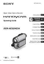 Sony DCR-HC52 Operating Manual preview