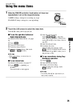 Preview for 29 page of Sony DCR-HC52 Operating Manual