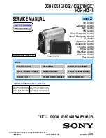 Sony DCR-HC52 Service Manual preview