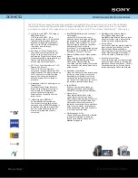 Preview for 1 page of Sony DCR-HC52 Specifications