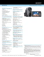 Preview for 2 page of Sony DCR-HC52 Specifications