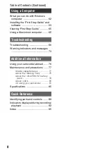 Preview for 8 page of Sony DCR HC62E - Mini DV Camcorder Operating Manual