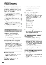 Preview for 66 page of Sony DCR HC62E - Mini DV Camcorder Operating Manual