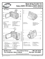 Sony DCR-HC65 - Digital Handycam Camcorder Operating Manual preview