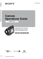 Sony DCR-HC65 - Digital Handycam Camcorder Operation Manual preview