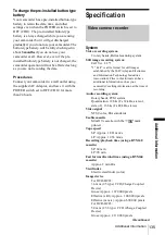 Preview for 135 page of Sony DCR-HC65 - Digital Handycam Camcorder Operation Manual