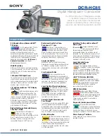 Sony DCR-HC85 - Digital Handycam Camcorder Specifications preview