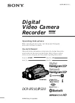 Sony DCR-IP210 Operating Instructions Manual preview