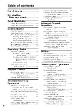 Preview for 6 page of Sony DCR-IP210 Operating Instructions Manual