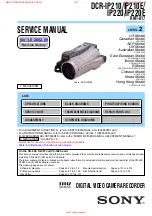 Preview for 1 page of Sony DCR-IP210 Service Manual