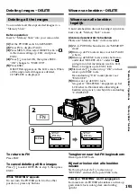 Preview for 191 page of Sony DCR-IP210E Operating Instructions Manual