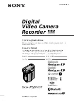 Sony DCR-IP5/IP7BT Operating Instructions Manual preview