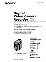 Sony DCR-IP5E/IP7E Operating Instructions Manual preview