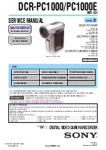 Sony DCR-PC1000 Service Manual preview