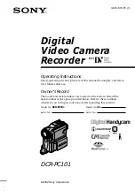 Preview for 1 page of Sony DCR PC101 - Handycam Camcorder - 1.0 Megapixel Operating Instructions Manual