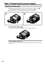 Preview for 14 page of Sony DCR PC101 - Handycam Camcorder - 1.0 Megapixel Operating Instructions Manual