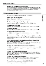 Preview for 41 page of Sony DCR PC101 - Handycam Camcorder - 1.0 Megapixel Operating Instructions Manual