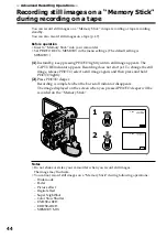 Preview for 44 page of Sony DCR PC101 - Handycam Camcorder - 1.0 Megapixel Operating Instructions Manual