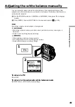 Preview for 49 page of Sony DCR PC101 - Handycam Camcorder - 1.0 Megapixel Operating Instructions Manual