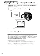 Preview for 72 page of Sony DCR PC101 - Handycam Camcorder - 1.0 Megapixel Operating Instructions Manual