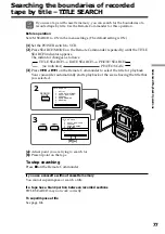 Preview for 77 page of Sony DCR PC101 - Handycam Camcorder - 1.0 Megapixel Operating Instructions Manual