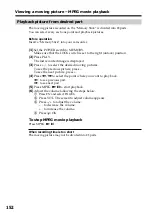 Preview for 152 page of Sony DCR PC101 - Handycam Camcorder - 1.0 Megapixel Operating Instructions Manual