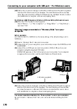 Preview for 170 page of Sony DCR PC101 - Handycam Camcorder - 1.0 Megapixel Operating Instructions Manual