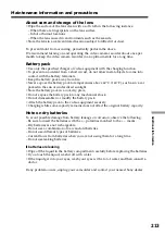 Preview for 213 page of Sony DCR PC101 - Handycam Camcorder - 1.0 Megapixel Operating Instructions Manual