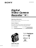 Preview for 1 page of Sony DCR PC105 - Handycam Camcorder - 1.0 MP Operating Instructions Manual