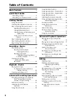 Preview for 6 page of Sony DCR PC105 - Handycam Camcorder - 1.0 MP Operating Instructions Manual