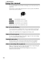 Preview for 12 page of Sony DCR PC105 - Handycam Camcorder - 1.0 MP Operating Instructions Manual