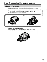 Preview for 15 page of Sony DCR PC105 - Handycam Camcorder - 1.0 MP Operating Instructions Manual