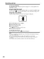 Preview for 38 page of Sony DCR PC105 - Handycam Camcorder - 1.0 MP Operating Instructions Manual