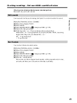 Preview for 41 page of Sony DCR PC105 - Handycam Camcorder - 1.0 MP Operating Instructions Manual