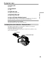 Preview for 43 page of Sony DCR PC105 - Handycam Camcorder - 1.0 MP Operating Instructions Manual