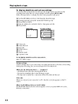 Preview for 44 page of Sony DCR PC105 - Handycam Camcorder - 1.0 MP Operating Instructions Manual