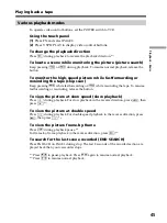 Preview for 45 page of Sony DCR PC105 - Handycam Camcorder - 1.0 MP Operating Instructions Manual