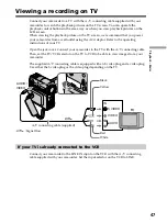 Preview for 47 page of Sony DCR PC105 - Handycam Camcorder - 1.0 MP Operating Instructions Manual