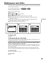 Preview for 109 page of Sony DCR PC105 - Handycam Camcorder - 1.0 MP Operating Instructions Manual