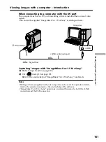 Preview for 161 page of Sony DCR PC105 - Handycam Camcorder - 1.0 MP Operating Instructions Manual