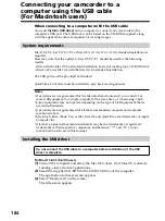 Preview for 184 page of Sony DCR PC105 - Handycam Camcorder - 1.0 MP Operating Instructions Manual