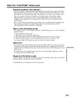 Preview for 217 page of Sony DCR PC105 - Handycam Camcorder - 1.0 MP Operating Instructions Manual