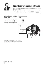 Предварительный просмотр 14 страницы Sony DCR-PC109 - Digital Handycam Camcorder Operation Manual