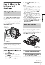 Предварительный просмотр 21 страницы Sony DCR-PC109 - Digital Handycam Camcorder Operation Manual