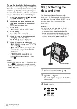 Предварительный просмотр 22 страницы Sony DCR-PC109 - Digital Handycam Camcorder Operation Manual